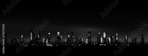 Night city skyline
