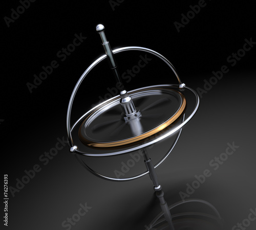 Spinning gyroscope photo