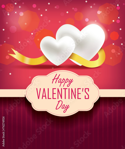 Elegant Happy Valentines Day poster