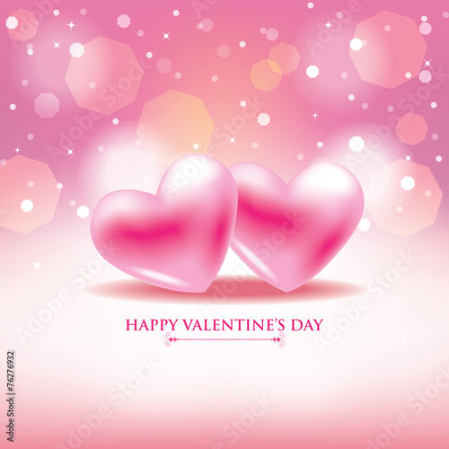 Pink Happy Valentines Day background
