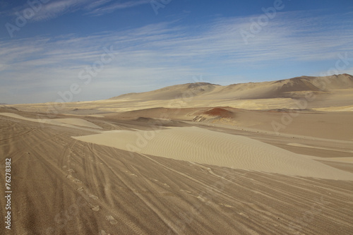 Per    Riserva di Paracas  il deserto. Dune di sabbia.