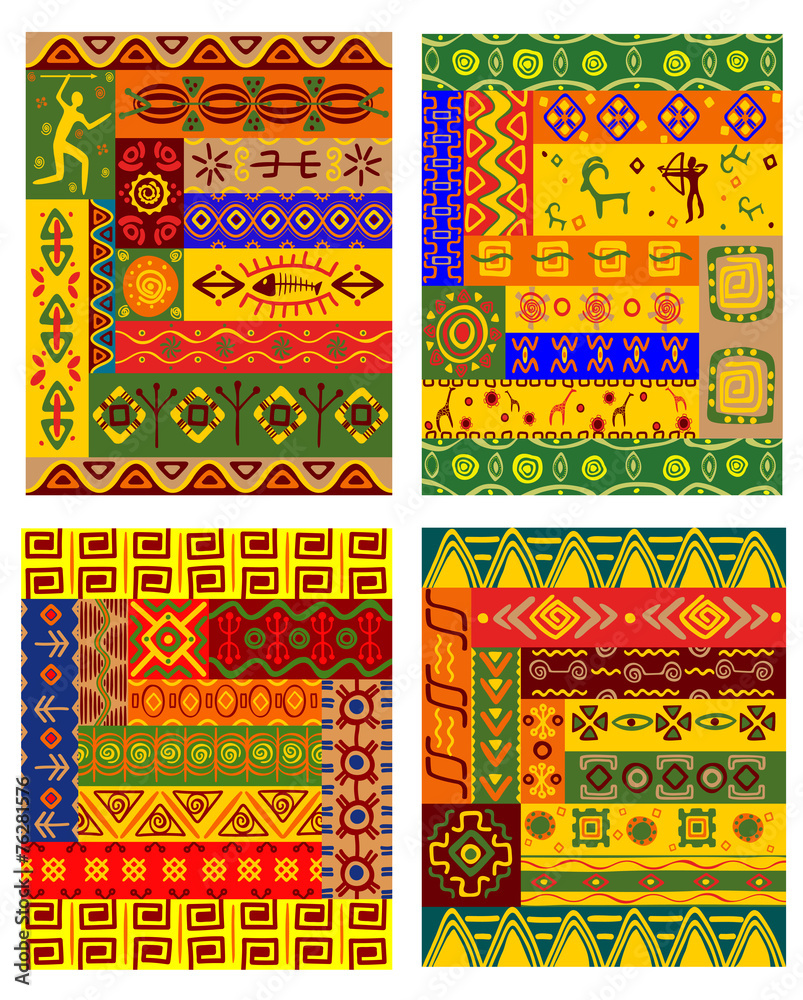 Fototapeta Ethnic patterns in african style