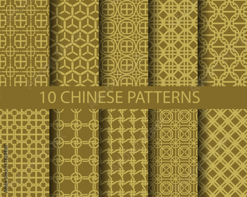 chinese golden patterns