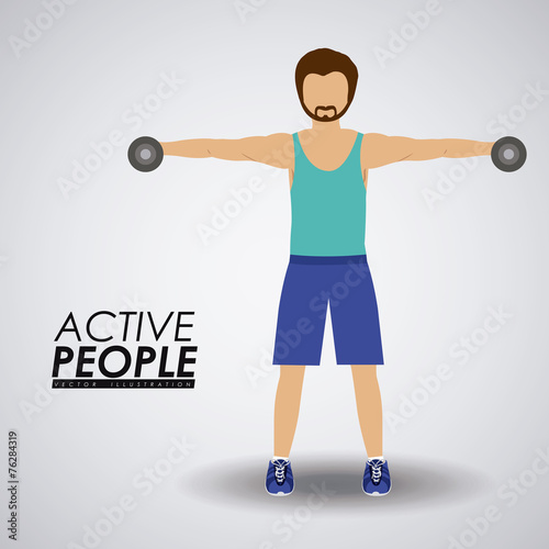 Fitness design, vector illustration.