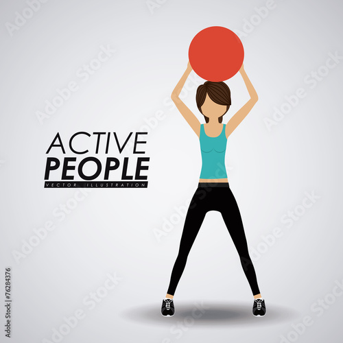 Fitness design, vector illustration.