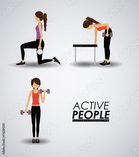 Fitness design, vector illustration.