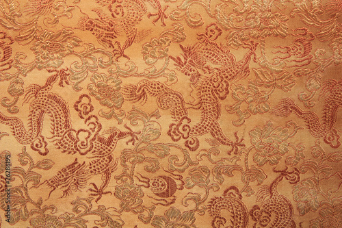 Dragon designed on fabric