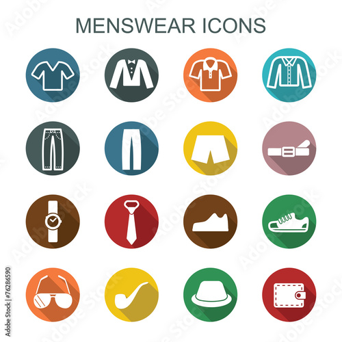 menswear long shadow icons