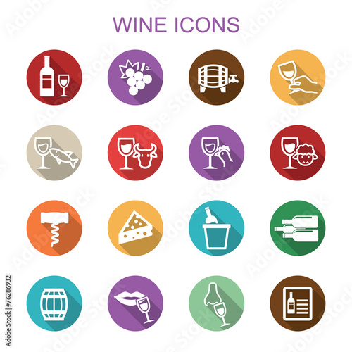 wine long shadow icons