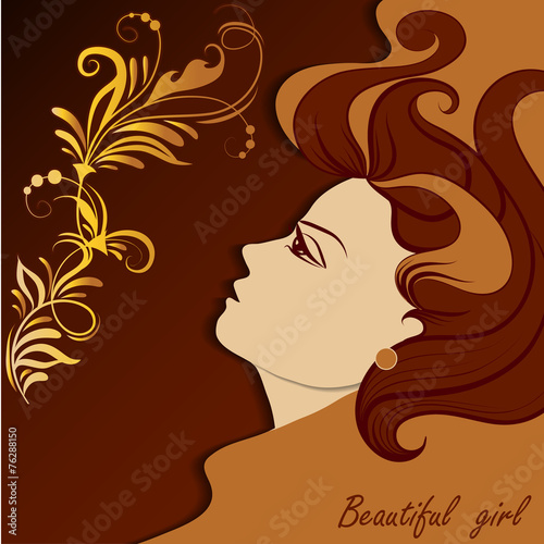 Graphic portrait of a beautiful girl