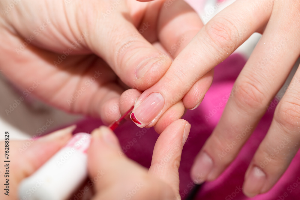 manicure in salon manicure in salon