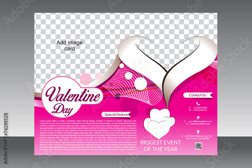 valentine day flyer template