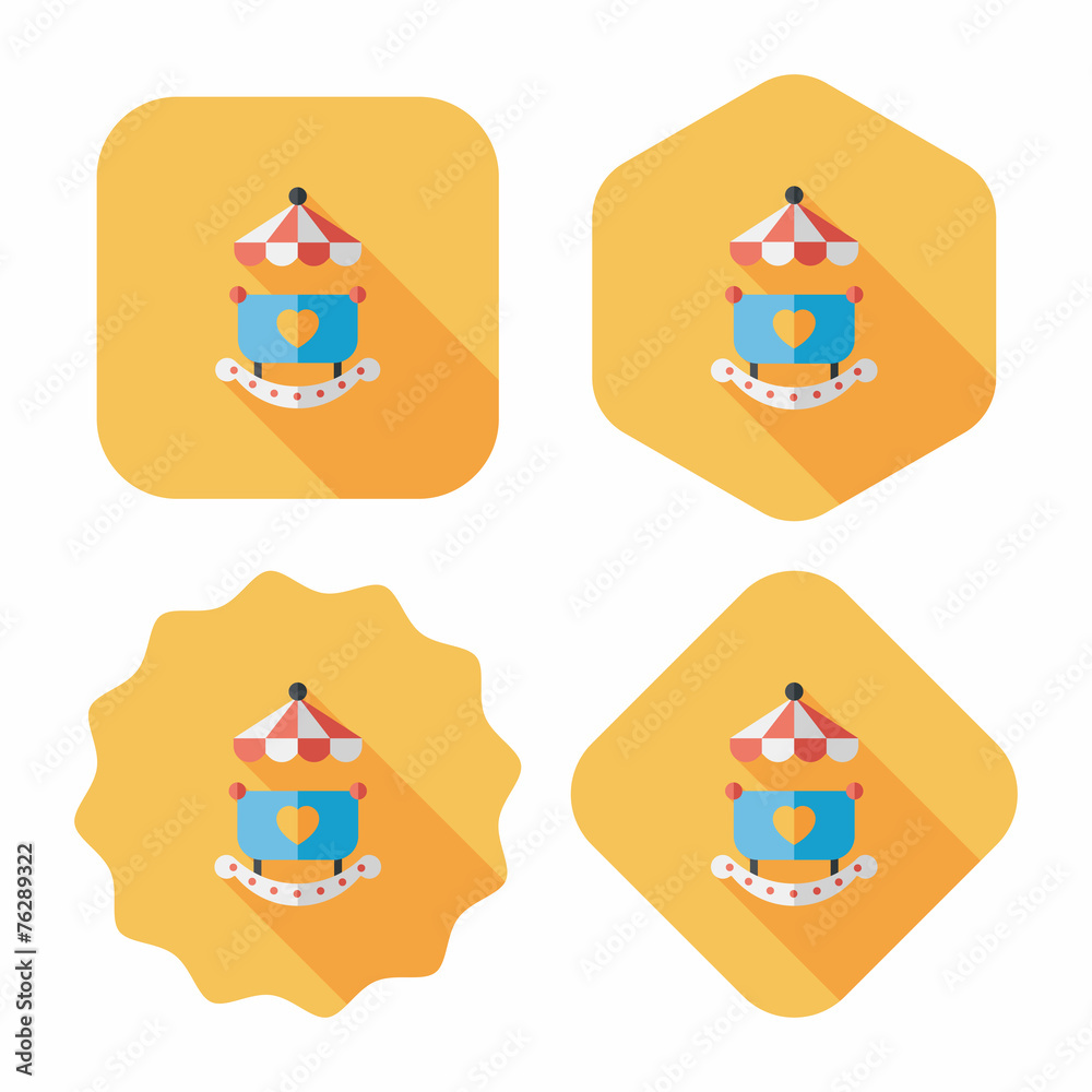 baby cradle bed flat icon with long shadow,eps10 baby cradle bed flat icon with long shadow,eps10