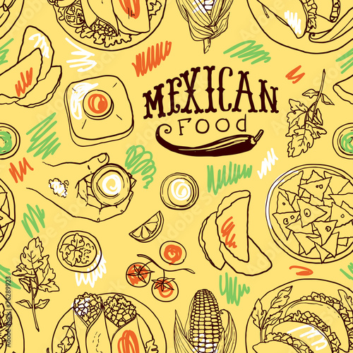 simpless pattern mexican food