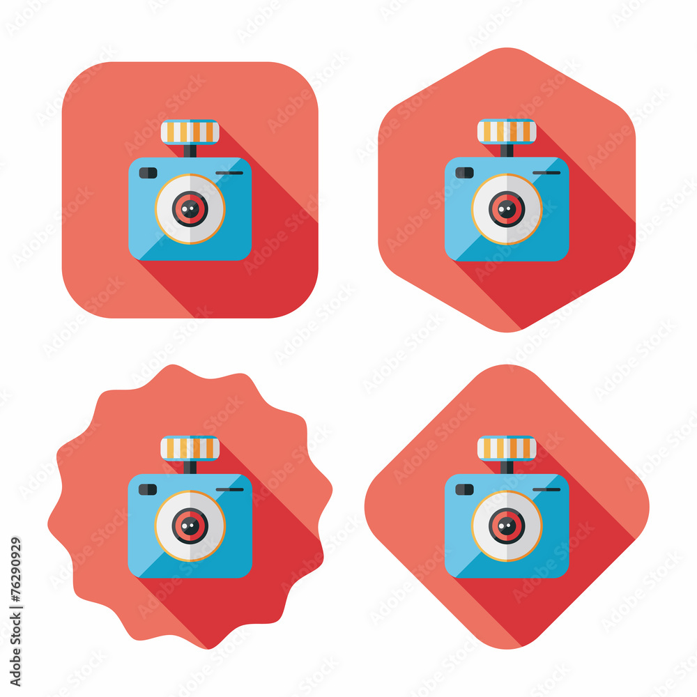 camera flat icon with long shadow camera flat icon with long shadow