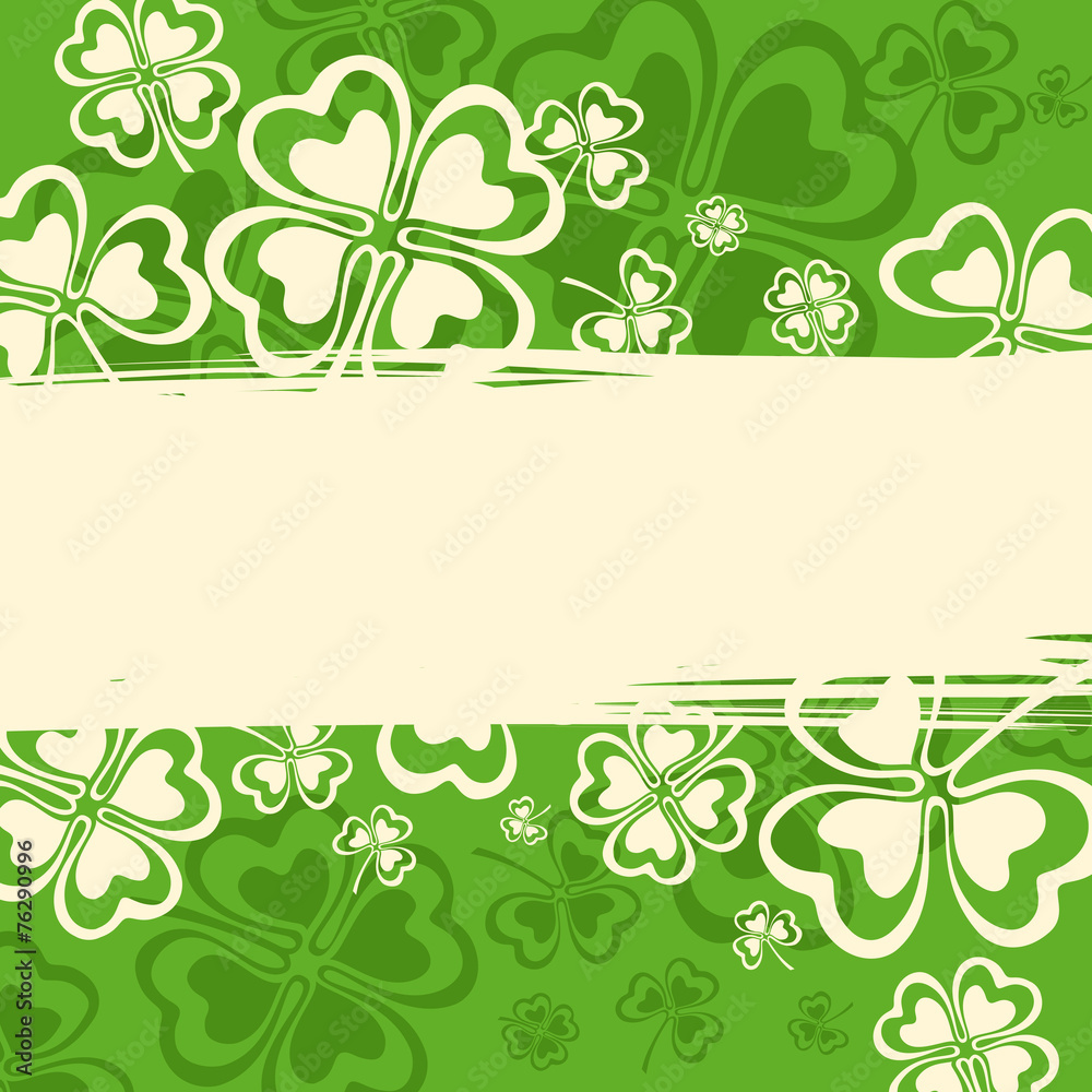 Clover leaf grunge patten in green, vector illustration for Clover leaf grunge patten in green, vector illustration for