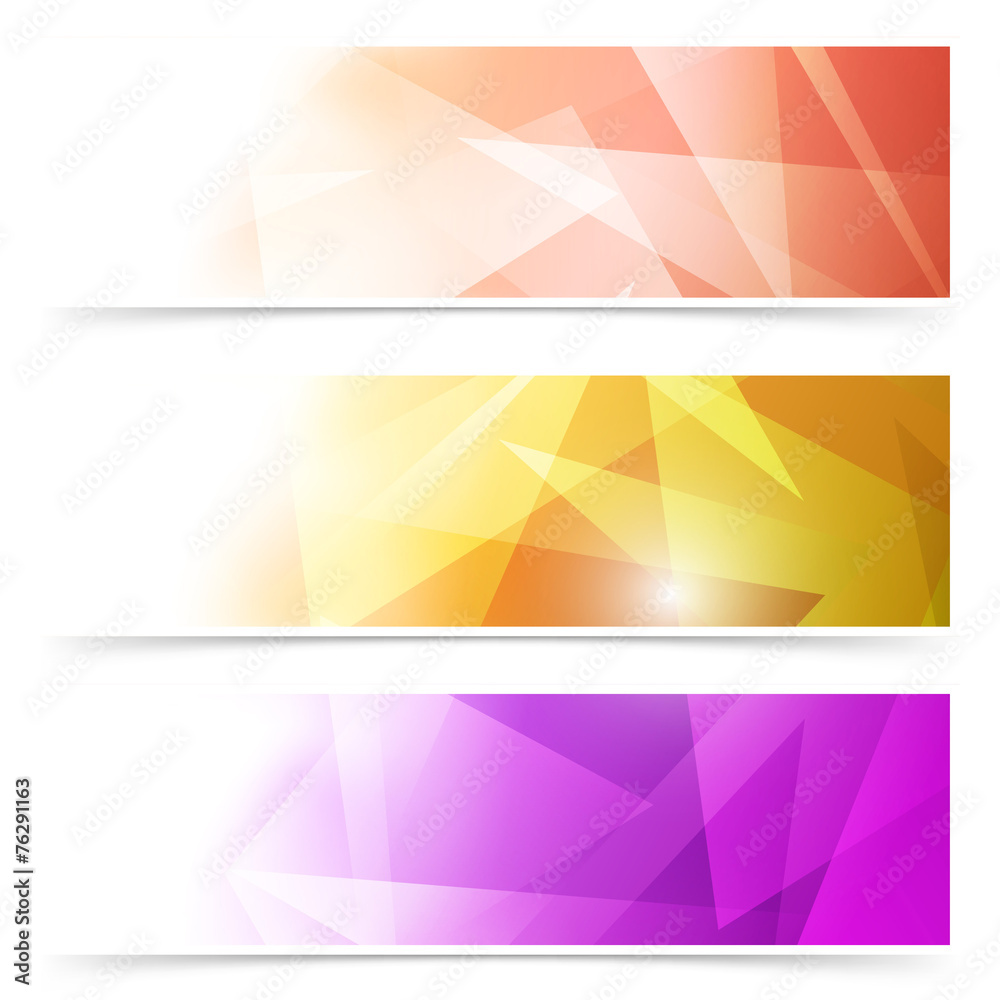 Modern triangular web banner collection Modern triangular web banner collection