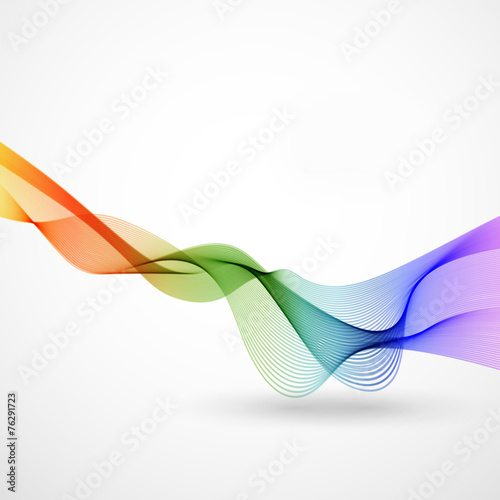 Abstract color wave, easy editable
