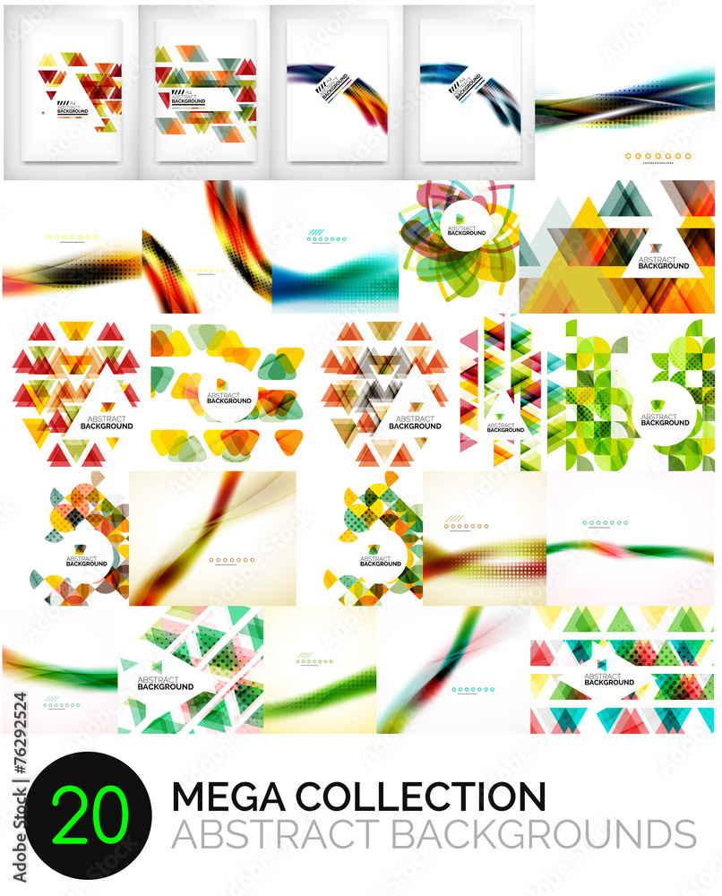 Fototapeta premium Mega collection of abstract backgrounds