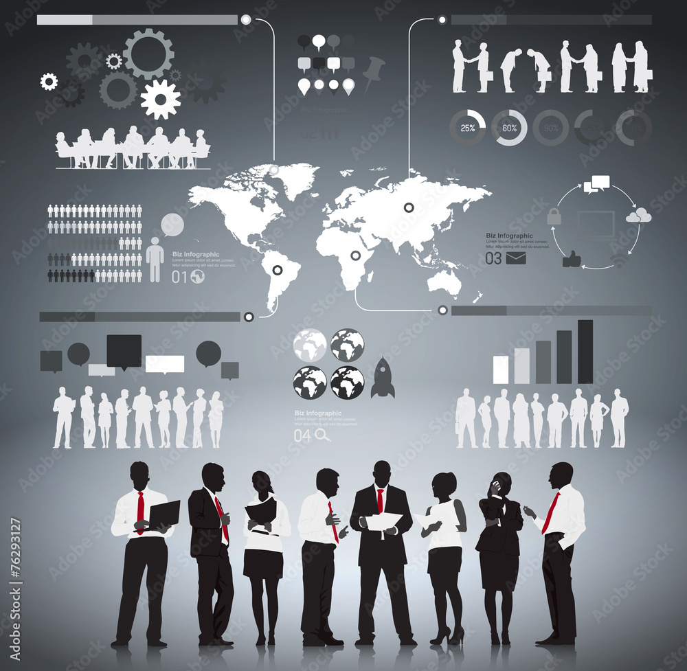 Business Graphs Chart Team Collaboration Concept Business Graphs Chart Team Collaboration Concept