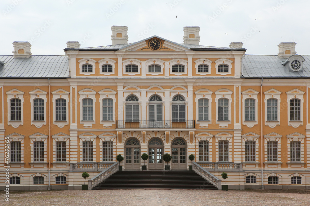Rundale Palace designed by Bartolomeo Rastrelli in Latvia.