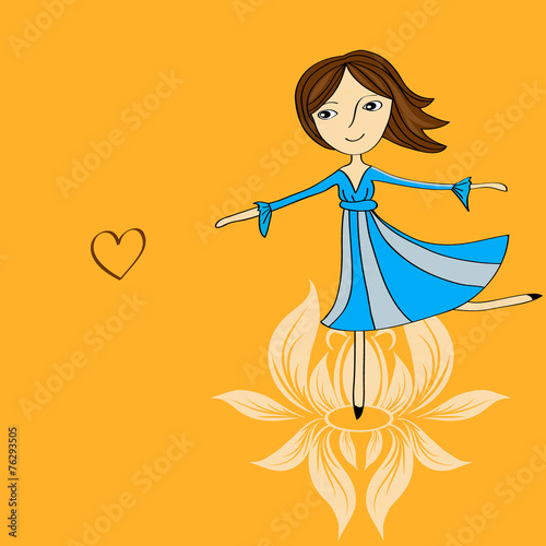 Thumbelina. Vector photo