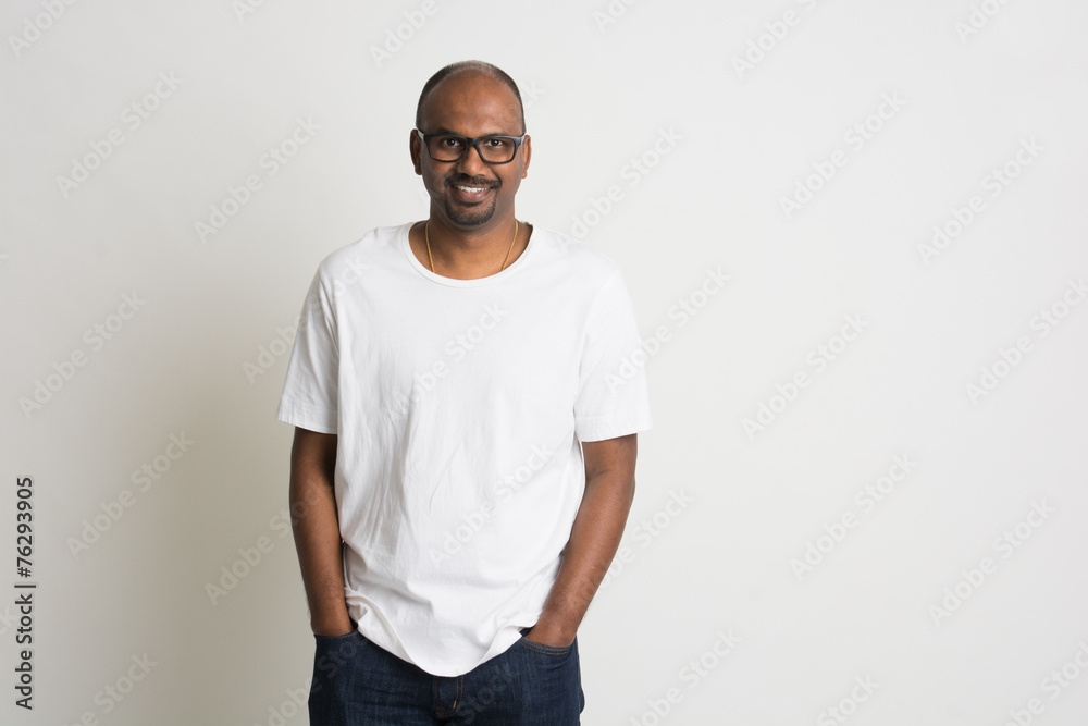 Fototapeta premium casual indian male on jeans and shirt