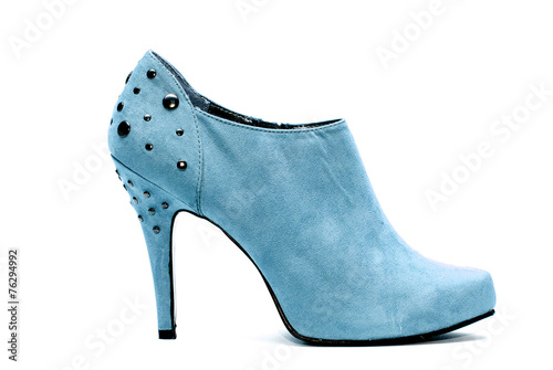 Womens Studded High Heels on White Background