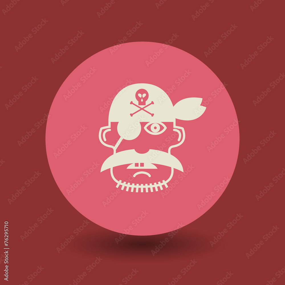 Pirate icon or sign, vector Pirate icon or sign, vector