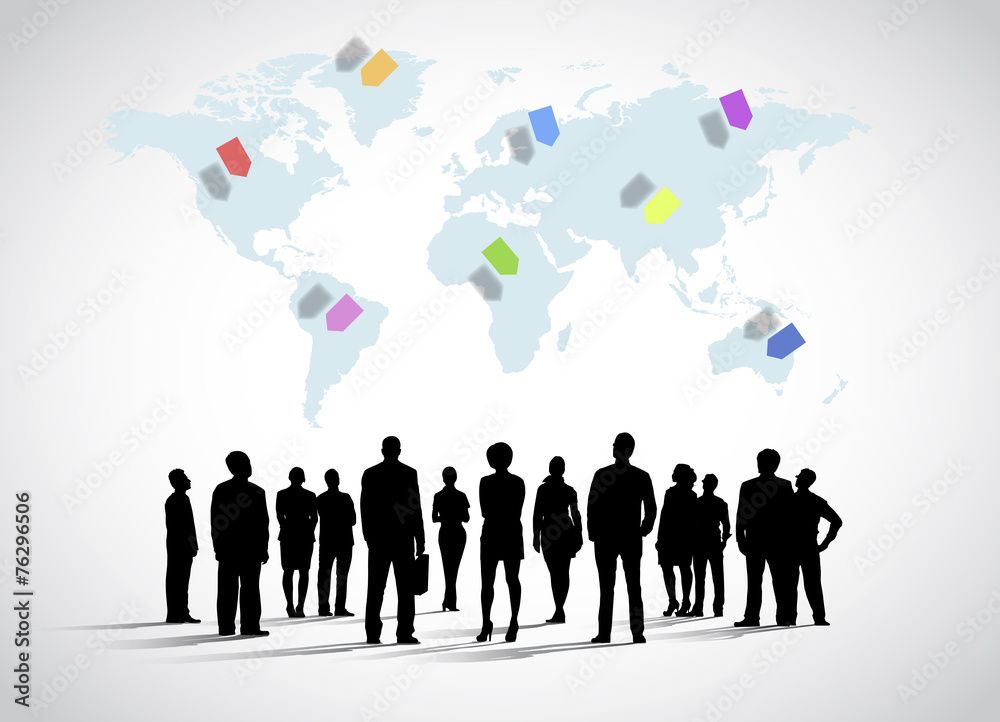 Giving Direction Team Global Togetherness Concept Giving Direction Team Global Togetherness Concept