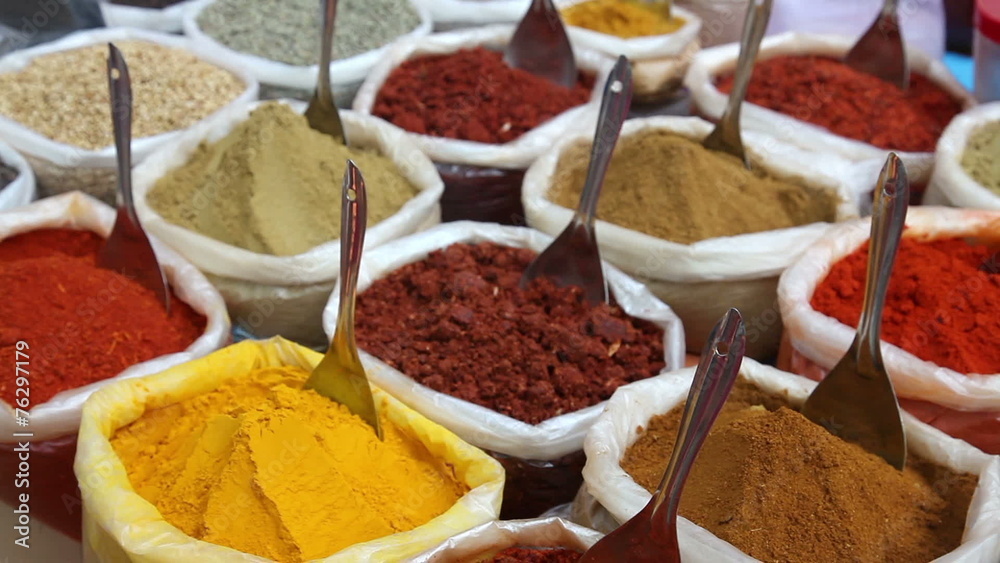 Indian colored spices Indian colored spices