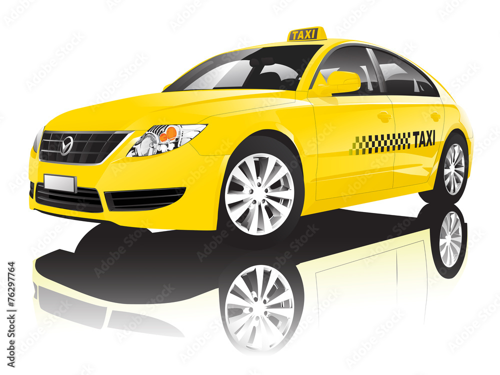 Car Cab Taxi Public Shiny Performance Concept