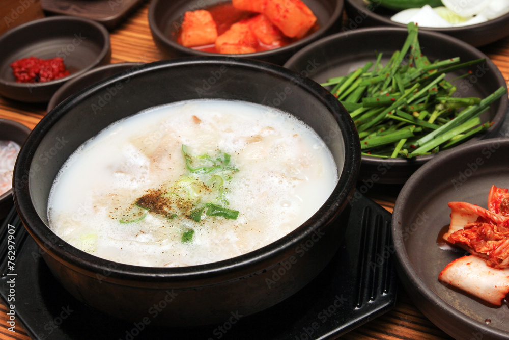 Korean Dish Dwaeji Gukbap Pork Soup Rice