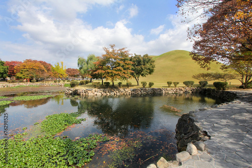 Daereungwon Tomb Park in Gyeongju Korea photo