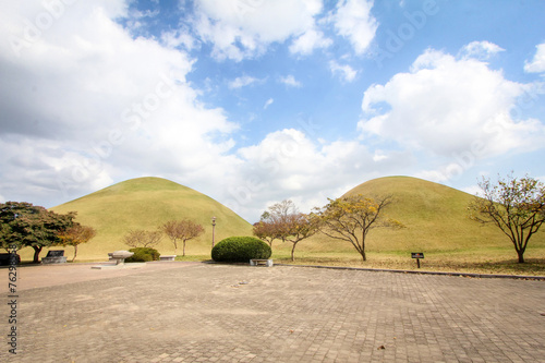 Daereungwon Tomb Park in Gyeongju Korea photo