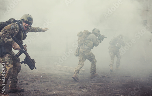 United States Army rangers in action