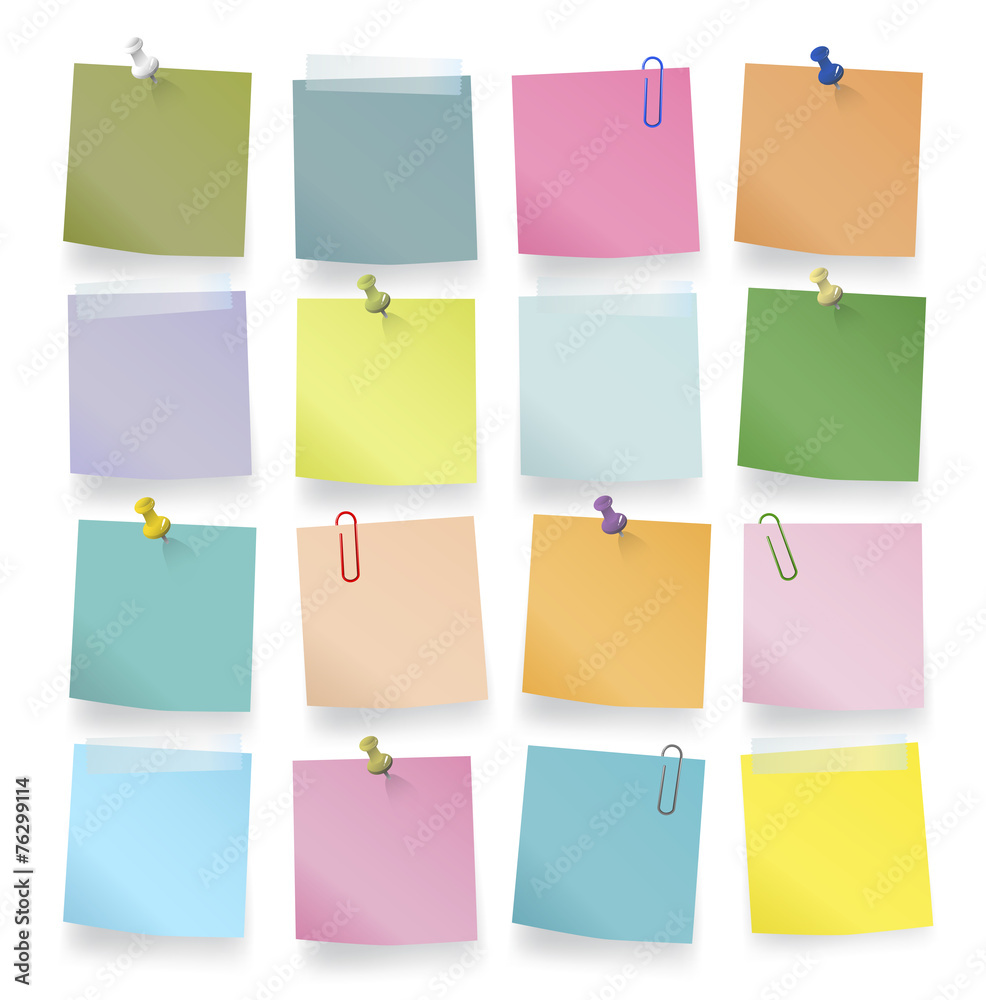 Blank Sticky Notes Reminder To Do List Vector Concept Blank Sticky Notes Reminder To Do List Vector Concept
