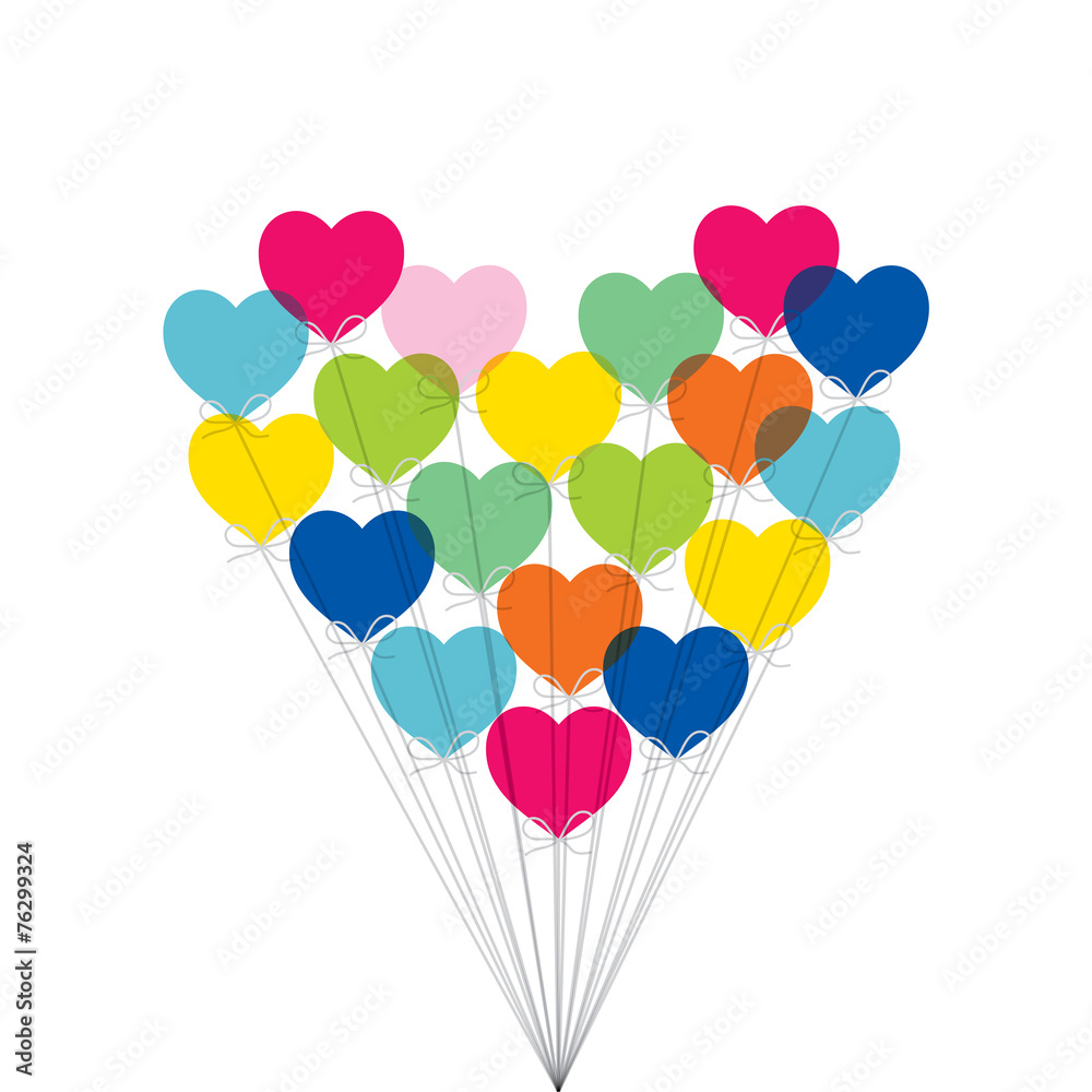 colorful valentine day or birthday  greeting design  vector