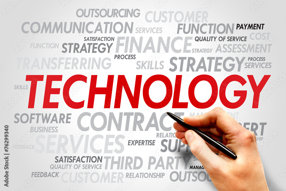 Technology words cloud, business concept Technology words cloud, business concept