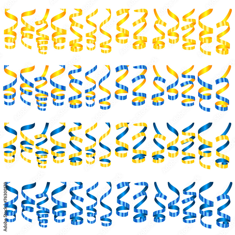 Set of serpentine banners Set of serpentine banners