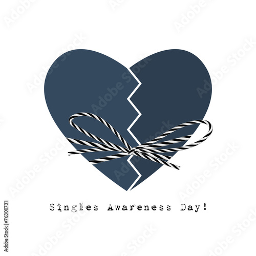 Singles awareness day greeting card