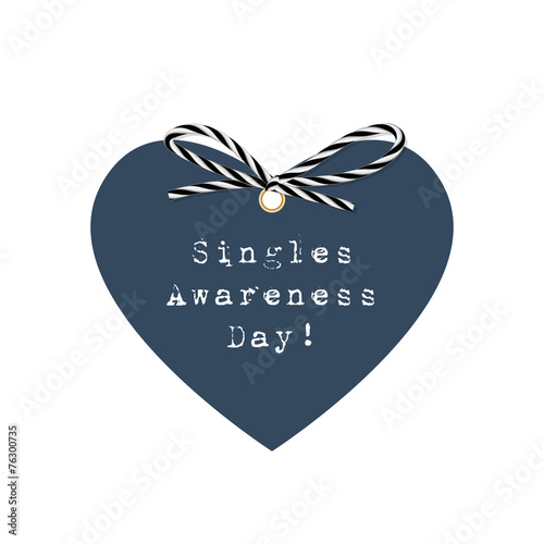 Singles awareness day greeting card