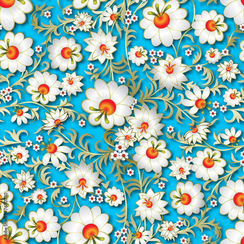 abstract seamless floral ornament © lembit