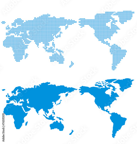 World map of dots Vector