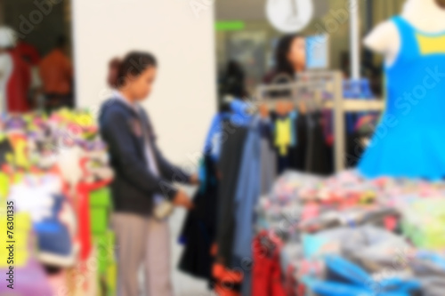 Blurred Pedestrian Shopping