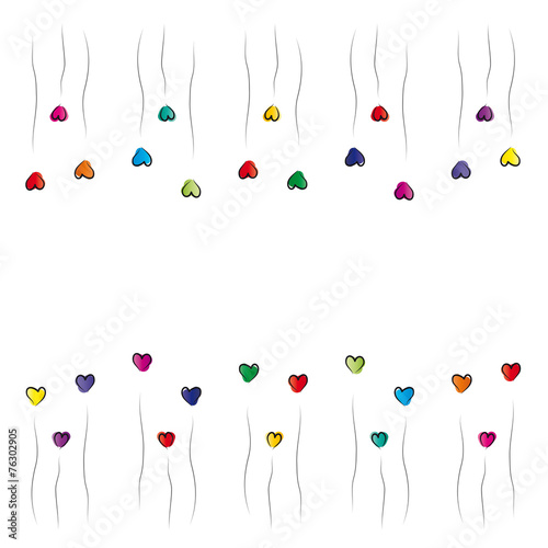 Bunte Herzblumen - oben und unten