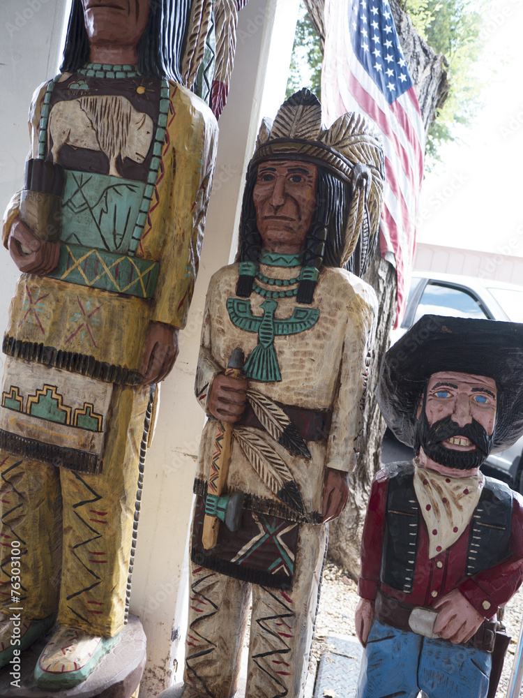 Statues of Western figures in the Old Town of Scottsdale Arizona Statues of Western figures in the Old Town of Scottsdale Arizona