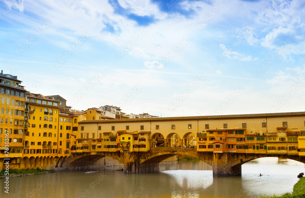 View of Gold  Bridge (Ponte Vecchio) in Florence