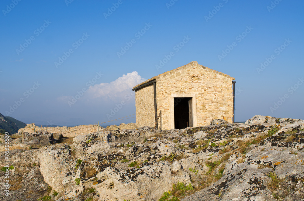 Old chapel on Angelokastro castle - Corfu, Greece