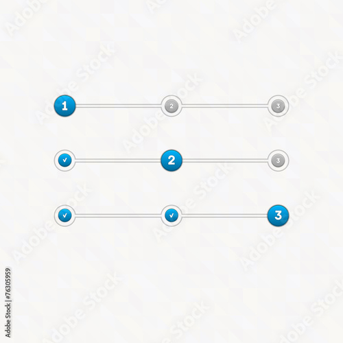 Vector set of step progress bar